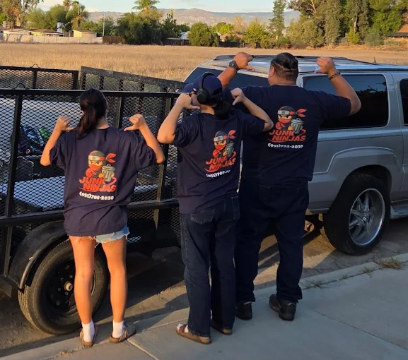 Team in Junk Ninjas shirts
