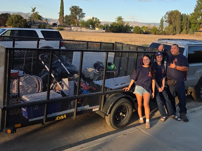 Team with full trailer