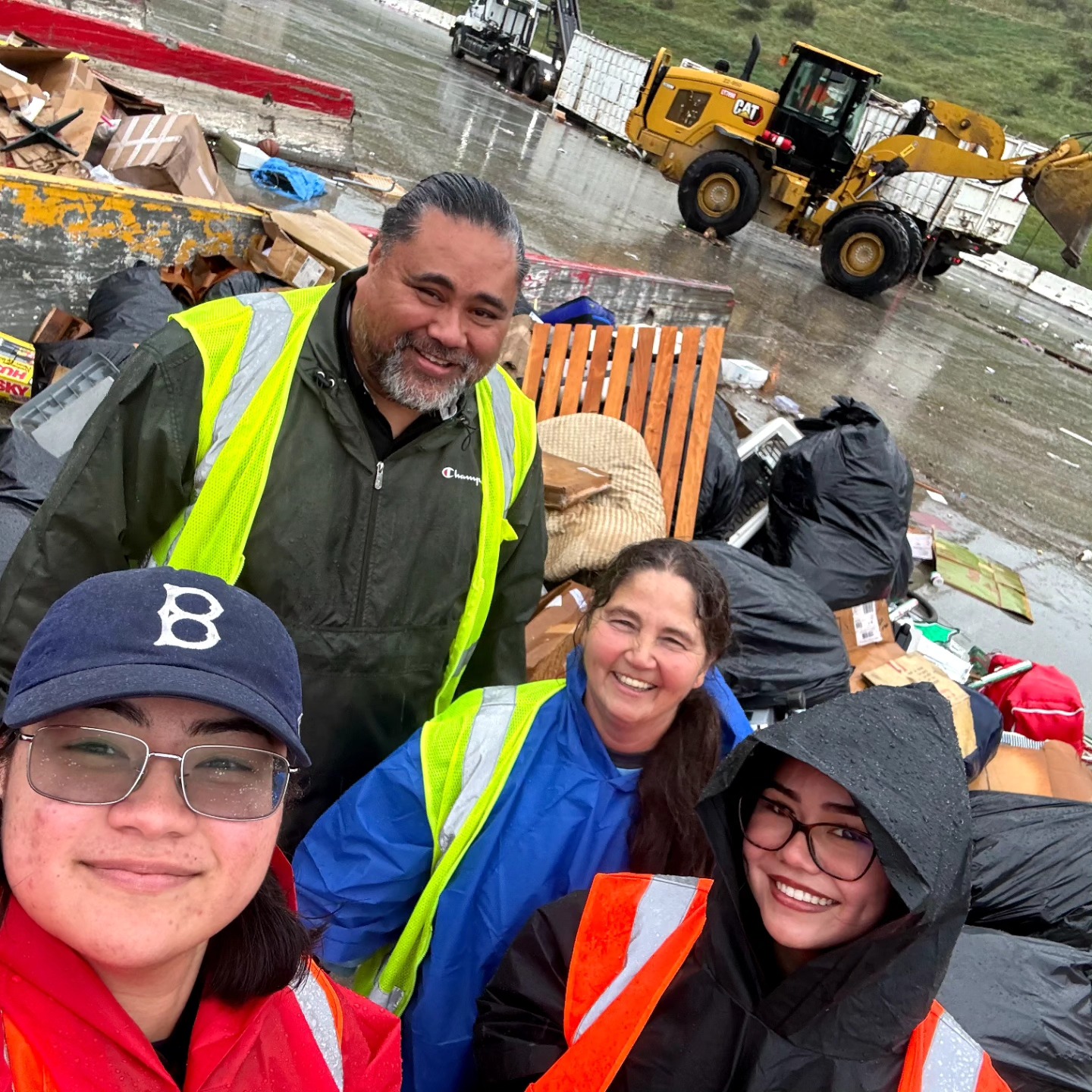 Family team at job site